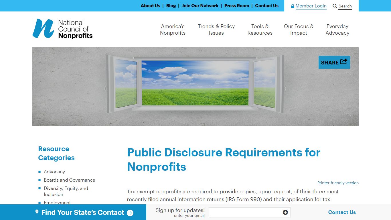 Public Disclosure Requirements for Nonprofits | National ...