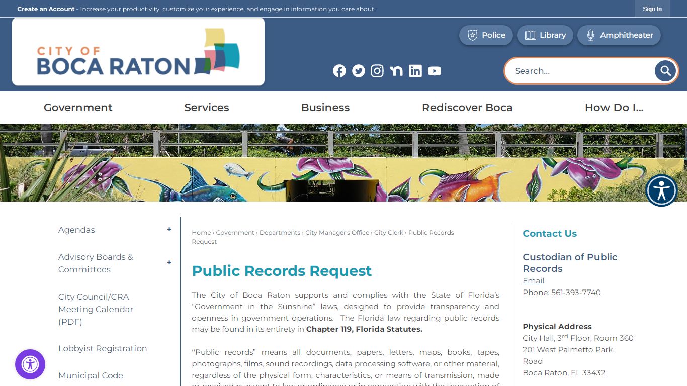 Public Records Request | Boca Raton, FL